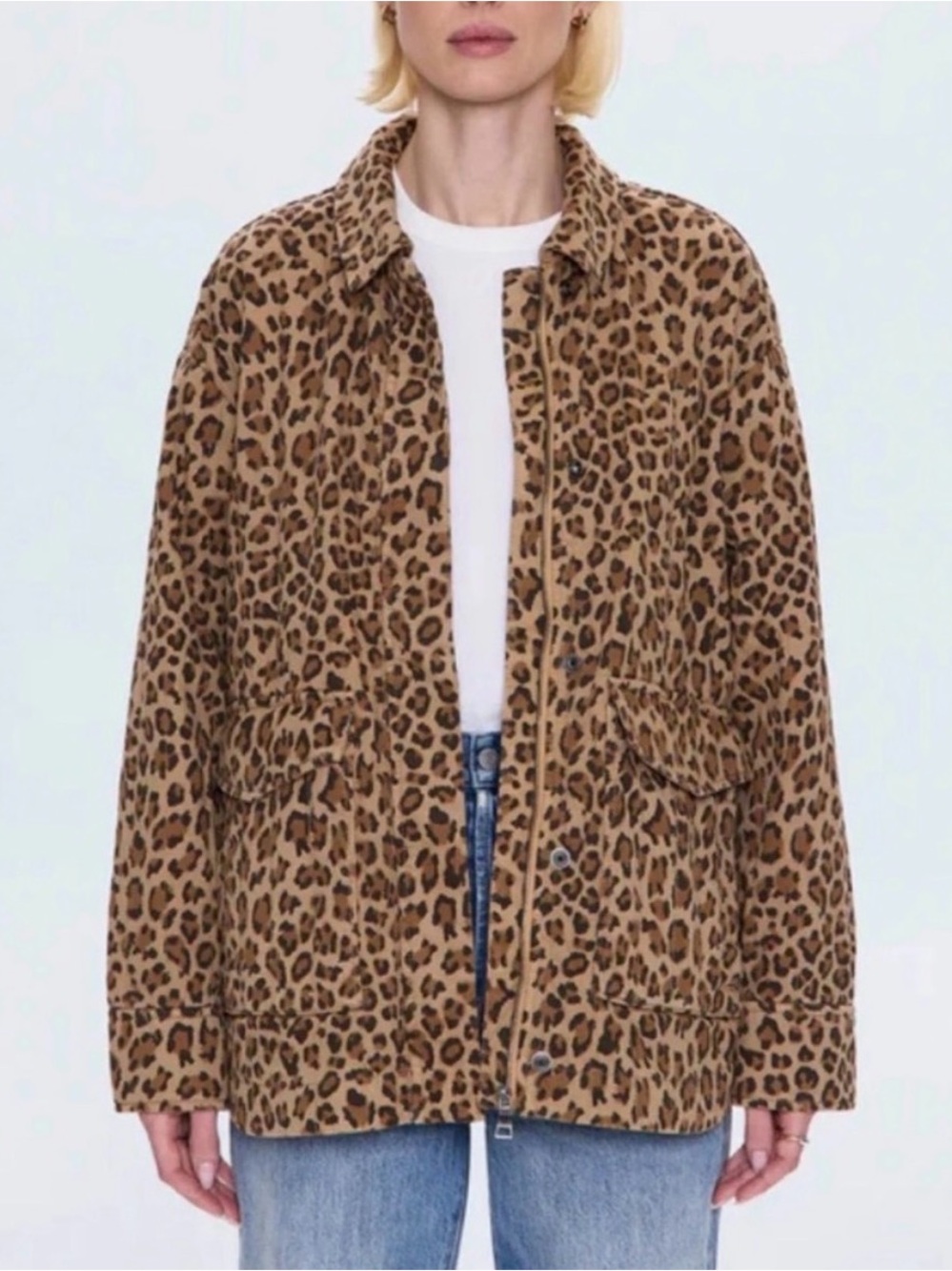 Pistola Cecile Quilted Feline Leopard Print Jacket L Boho Chic Fall Fashion